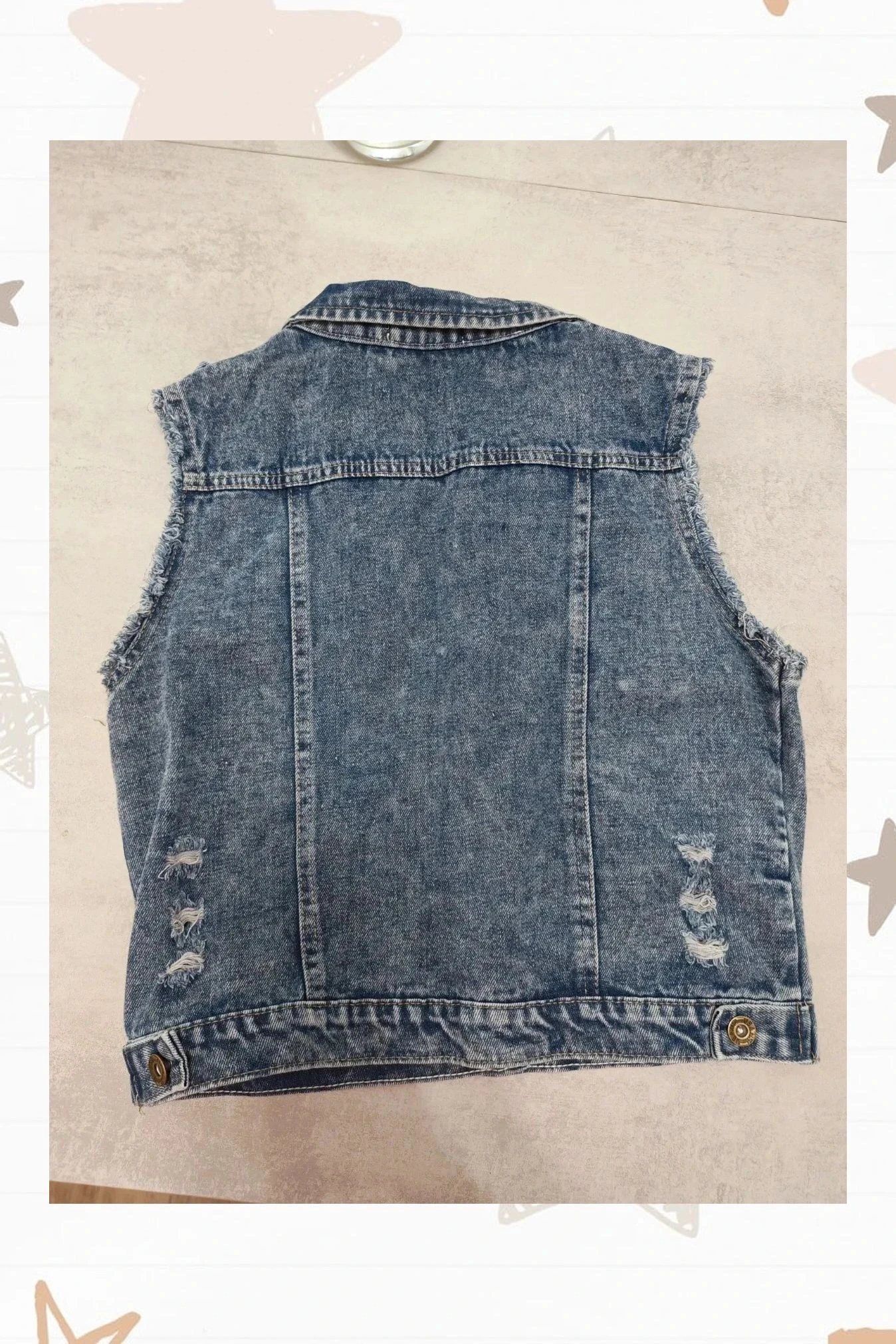 Chaleco vaquero con perlas - Talla M – photo 3